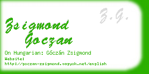 zsigmond goczan business card