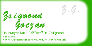 zsigmond goczan business card